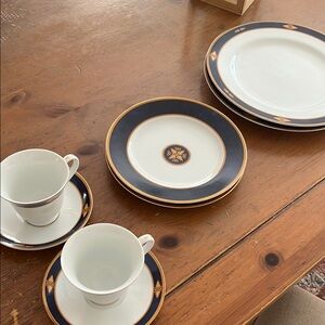 Wedgwood Blue and Gold Dinnerware Collection by Wedgewood  for 2